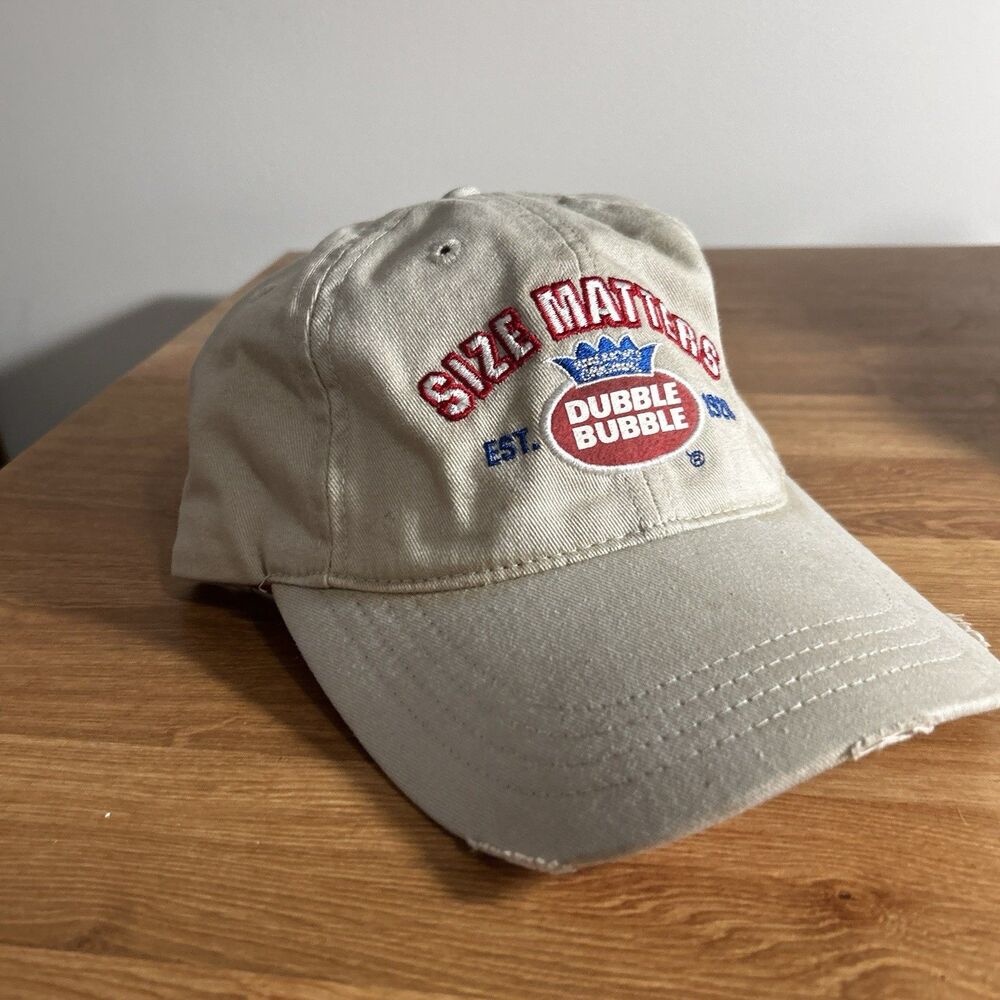 Vintage Original Dubble Bubble Size Matters Distressed Style Americas Hat Cap